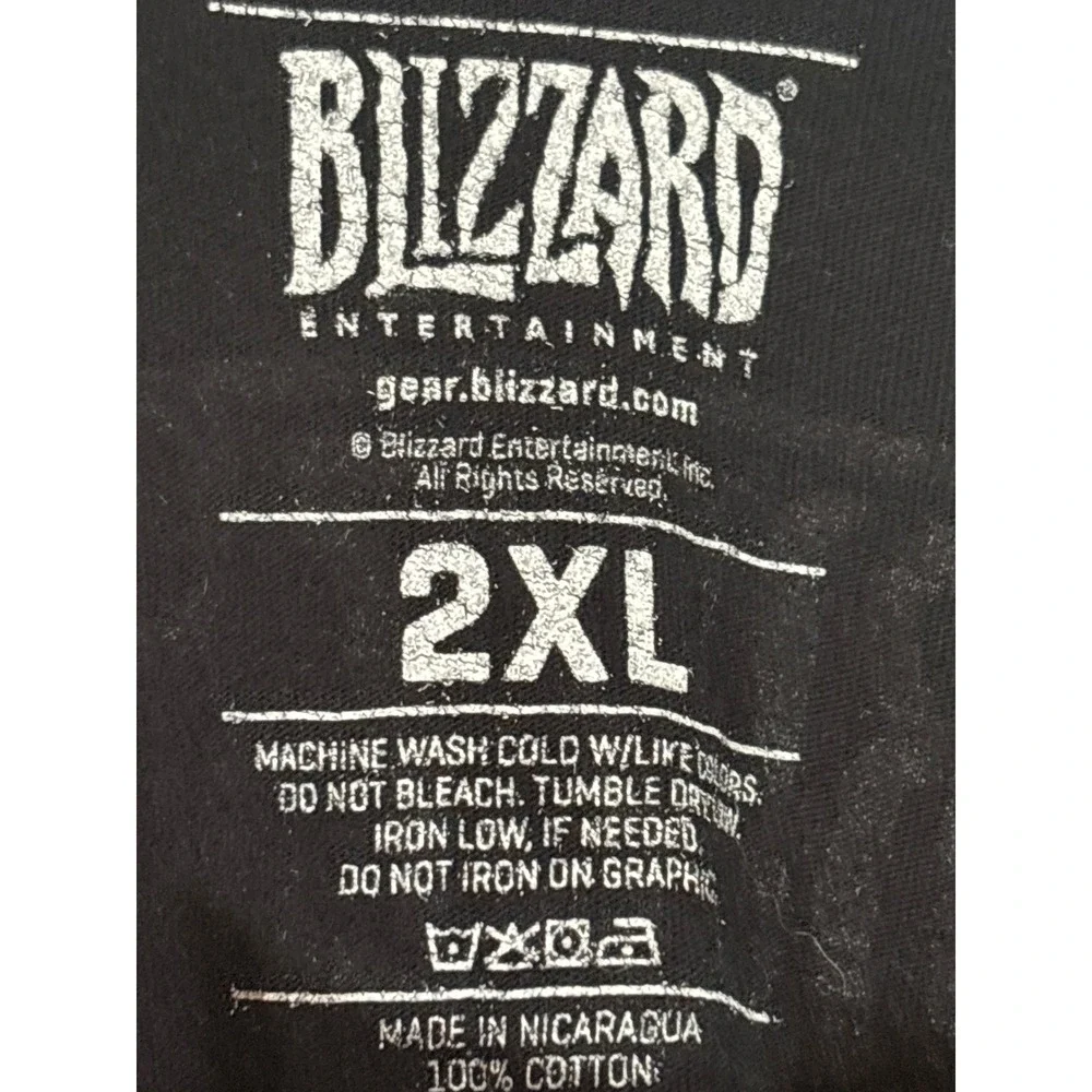 Blizzard BlizzCon 2017 Anaheim‎ Mens 2XL Black Graphic T-Shirt Gaming Promo